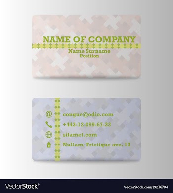 Visit card template vector image