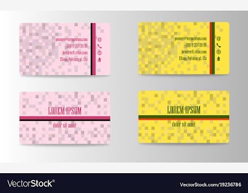 Visit card template vector image