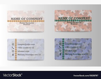 Visit card template vector image