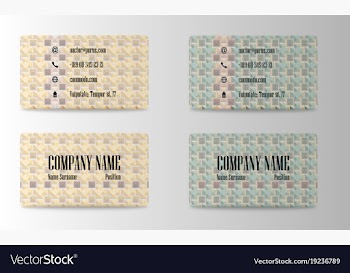 Visit card template vector image
