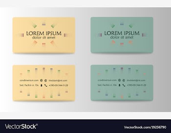 Visit card template vector image