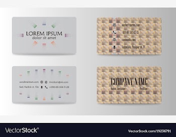 Visit card template vector image