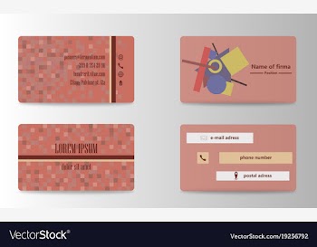 Visit card template vector image
