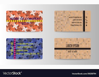 Visit card template vector image