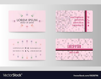 Visit card template vector image