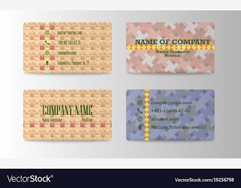 Visit card template vector image