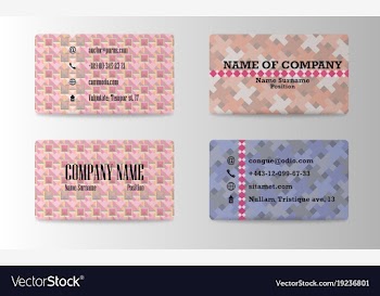 Visit card template vector image