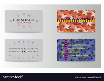 Visit card template vector image