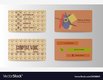 Visit card template vector image