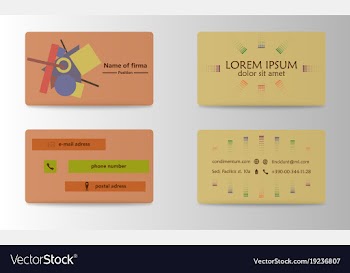Visit card template vector image