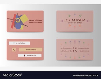 Visit card template vector image