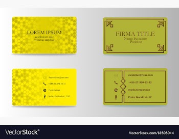 Visiting cards set collection business card set vector image
