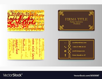 Visiting cards set collection business card set vector image