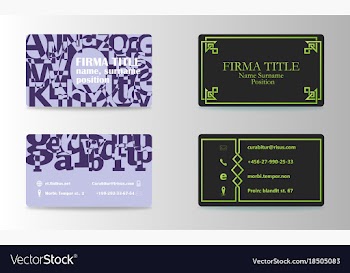 Visiting cards set collection business card set vector image