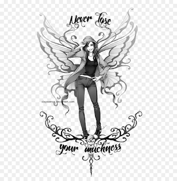 Visual arts Black and white - Fairy Tattoos Png png download - 900 ...