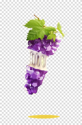 Visual arts Low poly Fruit, grape transparent background PNG clipart