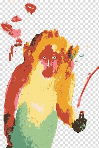 Visual arts Mad about Monkeys Watercolor painting Illustration, Lipstick monkey transparent background PNG clipart