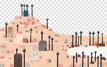 Visual arts Magazine Illustration, Autumn Walking Cycling transparent background PNG clipart