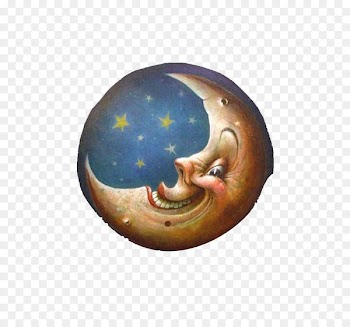 Visual arts Man in the Moon Painting - Laughing moon 