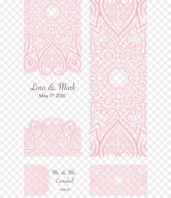 Visual arts Pink Pattern - Romantic wedding invitation pink pattern 