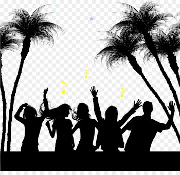 Visual arts Silhouette Party Nightclub - beach party 