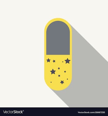 Vitamin complex of pill capsule lifestyle vector image