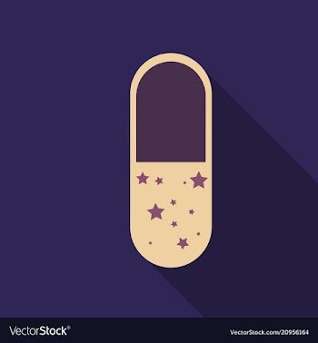 Vitamin complex of pill capsule lifestyle vector image