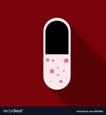 Vitamin complex of pill capsule lifestyle vector image