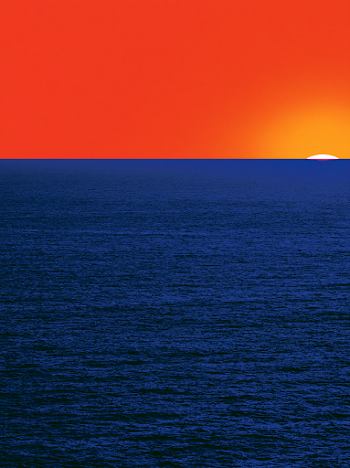 Vivid Abstract Seascape at Sunset