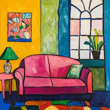 Vivid Fauvist Interior Scene