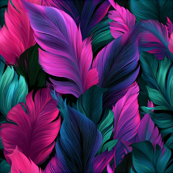 Vivid Tropical Foliage Seamless Pattern