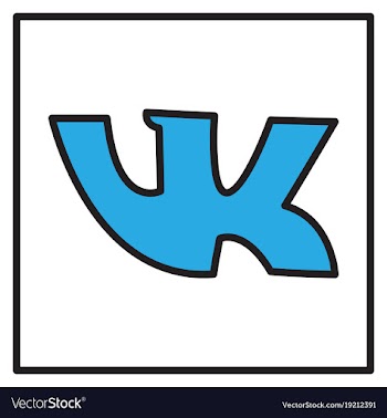 Vkontakte icon on background vector image