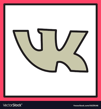 Vkontakte icon on background vector image