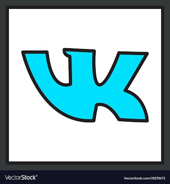 Vkontakte icon on background vector image