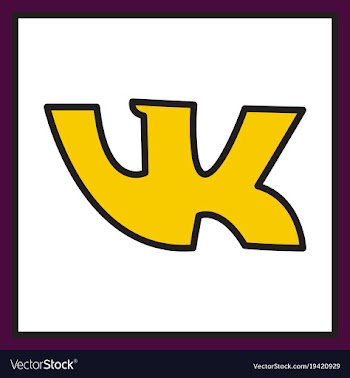 Vkontakte icon on background vector image