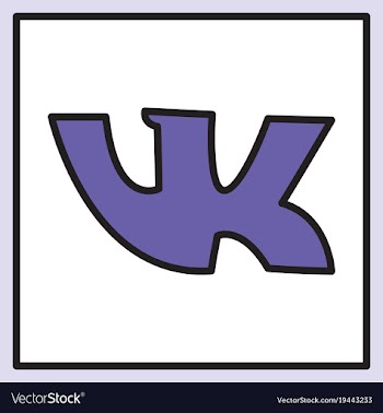 Vkontakte icon on background vector image