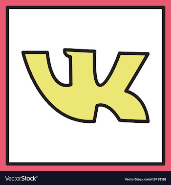 Vkontakte icon on background vector image