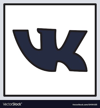 Vkontakte icon on background vector image