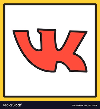 Vkontakte icon on background vector image