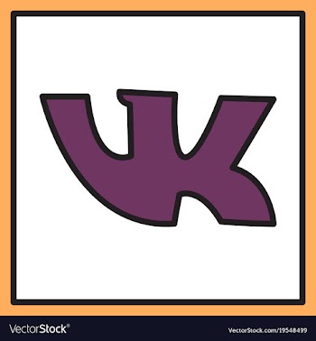 Vkontakte icon on background vector image