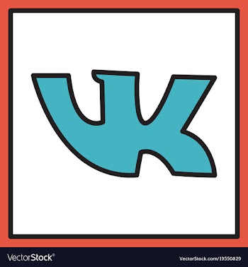 Vkontakte icon on background vector image