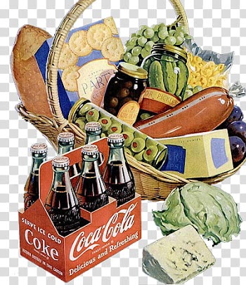 VNTG part , Coca-Cola bottles and vegetables illustration transparent background PNG clipart