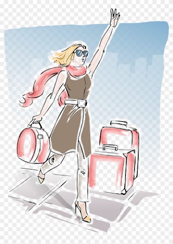 Você É Daquele Tipo Que Compra Um Protetor Solar Novo - Travel Girl Clipart Transparent