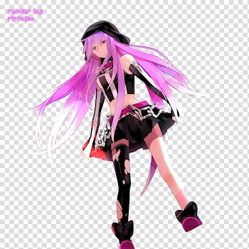 Vocaloid, pink-haired girl anime character transparent background PNG clipart