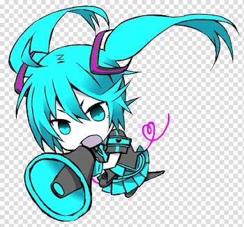 Vocaloid Render , blue and white anime character transparent background PNG clipart
