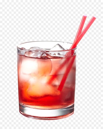 Vodka Cocktail Martini Cape Cod Cosmopolitan - Red cocktail with straw 