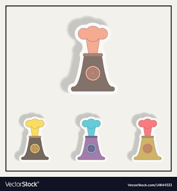 Volcano and timer volcano explosion and clock vector image