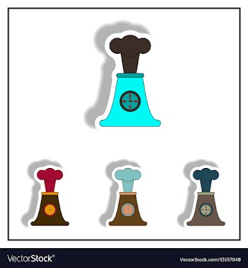 Volcano and timer volcano explosion and clock vector image