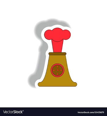 Volcano and timer volcano explosion and clock vector image