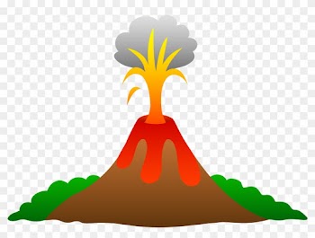 Volcano Erupting With Lava Free Clip Art Clipart Png - Volcano Clipart Transparent